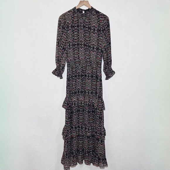 Misa Los Angeles Rania Dress in Black Floral - Picture 3 of 9